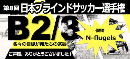 第８回 日本ブラインドサッカー選手権 B2/3大会開催！